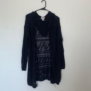Long crochet cardigan